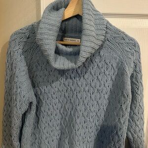 moon & madison Light Blue Cowl Neck Sweater